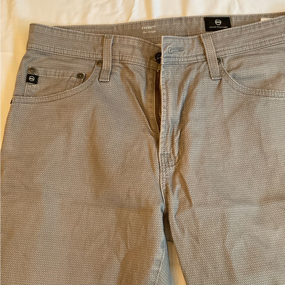 AG Adriano Goldschmied Textured Gray Chinos